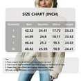 thumbnail image 2 of Women's Off The Shoulder Sweater Solid Color V-Neck Hollow Knit Loose Pullover (Saffron, M), 2 of 3