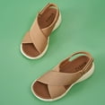 thumbnail image 4 of Sandalias Sin Cordones para Mujer Con Plataforma Cuña Transpirables Viajes Al Aire Libre, 4 of 9