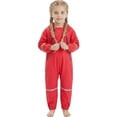 thumbnail image 2 of Frostluinai Little Boys Toddler Girls One Piece Rain Suit Full Body Waterproof Coverall with Dual Zippers Reflective Strip for Toddlers 1-8 Years, 2 of 5