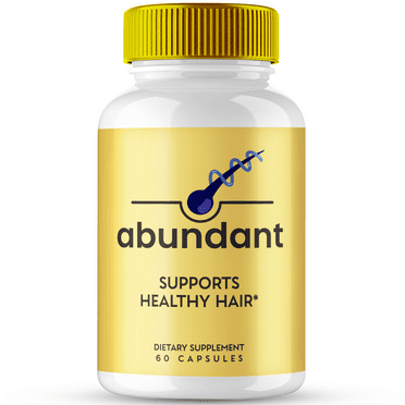 Abundant Capsules - Official Abundant Hair Supplement Pills - Maximum Strength, All Natural Formula to Support Healthy Hair Growth, Shine, and Smoothness, Premium Abun Dant Hair Reviews (1 Pack)