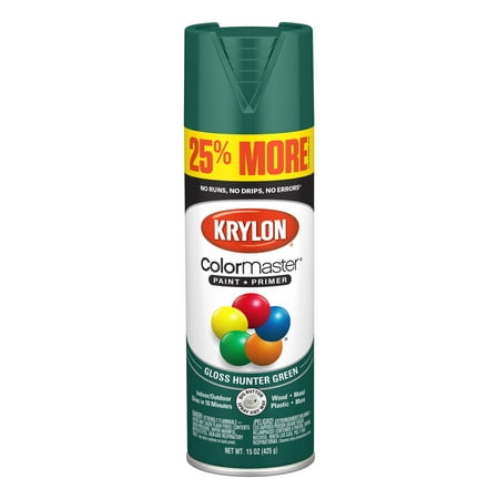 Krylon® ColorMaster Paint + Primer Gloss Hunter Green, (Best Primer For Painting Over Dark Walls)