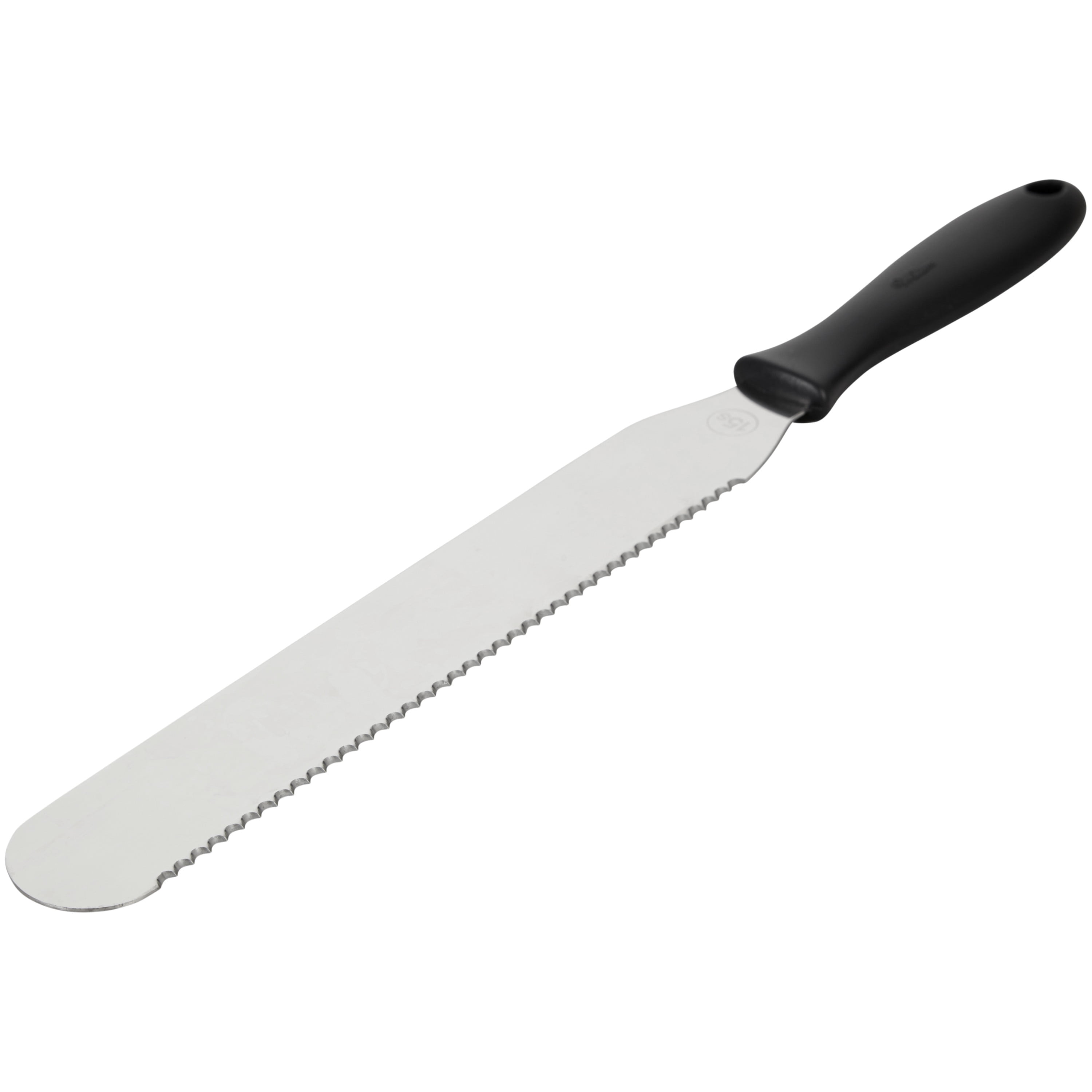 Wilton Icing Spatula, Stainless Steel, Black, Serrated Model, 15-inch