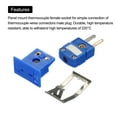 thumbnail image 4 of Conector macho de cable de termopar tipo T Uxcell con socket de montaje en panel 220°C (428°F) para sensor de termopar 3 conjuntos, 4 of 6