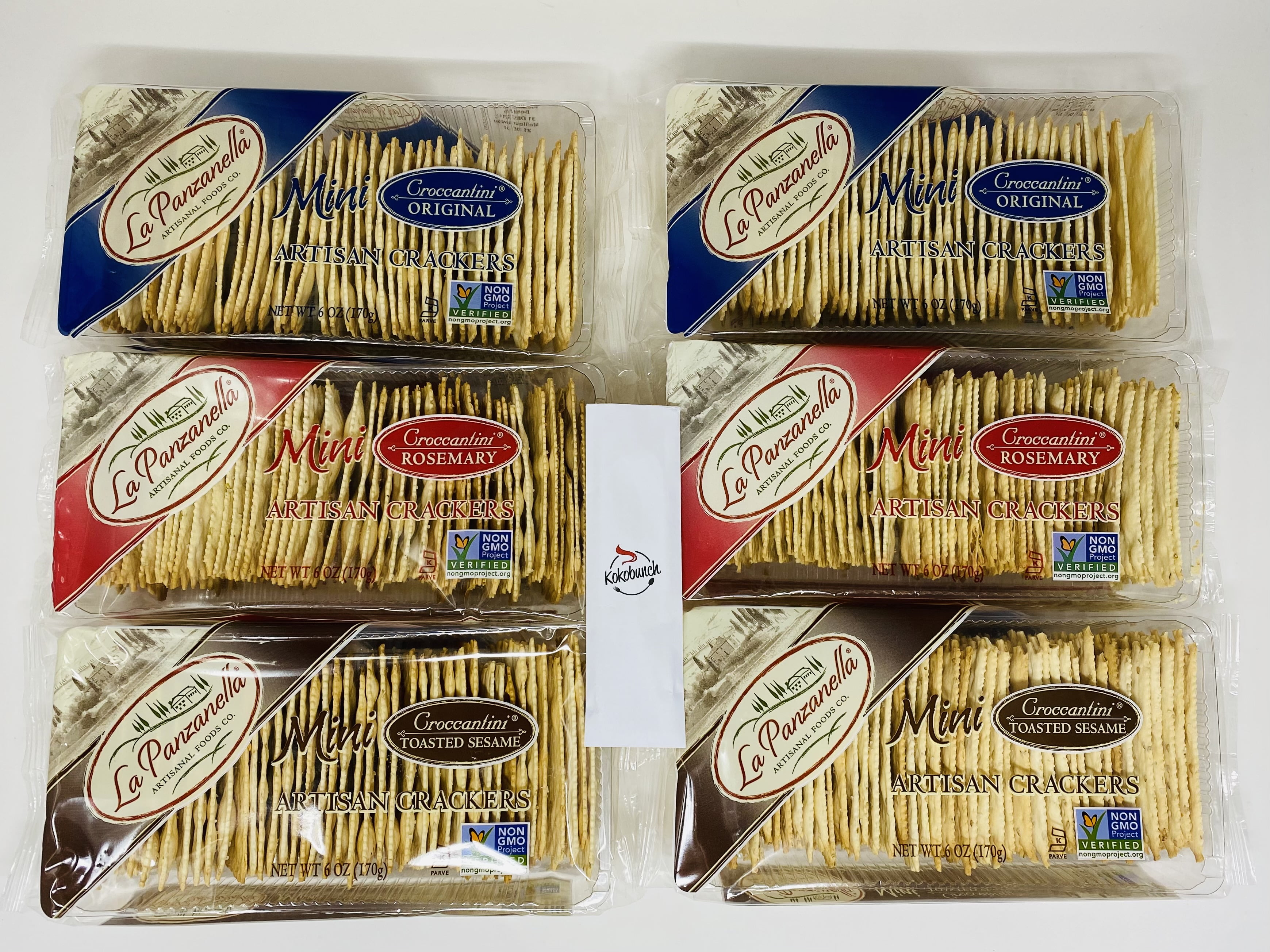 La Panzanella Artisan Crackers Mini Croccantini Variety Bundle
