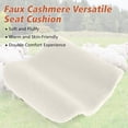 thumbnail image 4 of Faux   Seat Cushion 20 Inch, 18mm Medium Pile Seat Pad with Non-Slip TPE Backing for , SUVs, , Office Chairs, White, 4 of 6