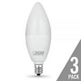 thumbnail image 2 of Feit Electric CTF40/10KLED/3 Non-Dimmable Led Bulb, 40 W, 120 Vac, 300 Lumens, 3000 K, CRI >80, 4 in L, 3.9"H x 1.4"D, Warm White, 3 Piece, 2 of 2