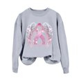 thumbnail image 4 of Arlun In October We Wear Pink Sweatshirts for Women Angel Wings Graphic Printed Crewneck Long Sleeve Thin Sweatshirt Cancer Awareness Fall Winter Pullover Tops Grey2 XL, 4 of 4