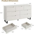 thumbnail image 2 of 7 Drawer Dresser, 55" Wide Wooden Storage Chest, Freestanding Horizontal Cabinet with Waterproof Top for Bedroom, Living Room, Entryway, 2 of 8