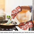 thumbnail image 4 of Cute Oven Mitts,Red Christmas Pattern Oven Mitt 2-Pack Set,Kitchen Gloves for Oven,Heat Resistant Oven Mitts 7.7"x12", 4 of 7