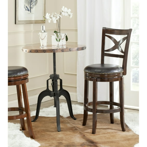 SAFAVIEH Santino Swivel Bar Stool Brown