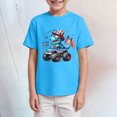thumbnail image 2 of TOWED22 Boys Summer Tops Short Sleeve Crew Neck T-Shirts Lightweight Comfortable Casual Tee Shirts(Sky Blue,2-3 Y), 2 of 4
