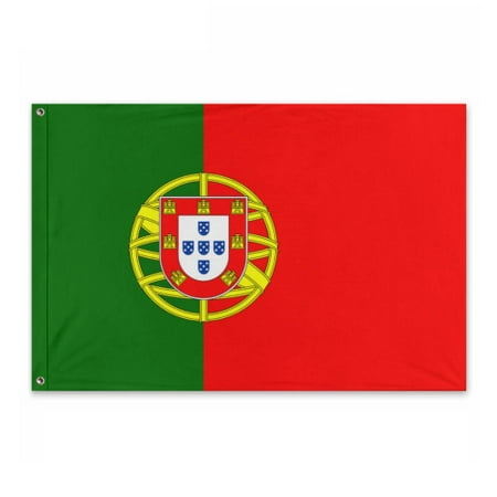 Portugal Flag 4x6 Ft Outdoor Double Sided Portuguese Flags Country National Flag Portugal Decor Flag Party Decorations Banner Polyester Fabric with 2 Brass Grommets for Outside Indoor Decor