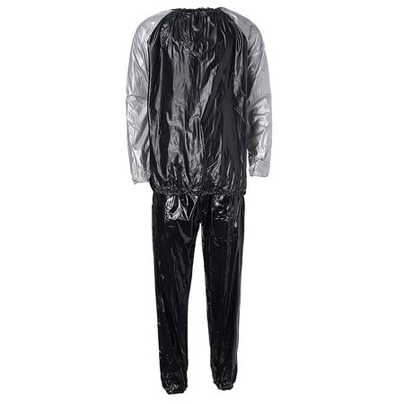 Unisex PVC Sauna Suit Waterproof Windproof Sport Suit Gym Fitness Exercise Clothes Fat Burn Loss Weight