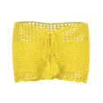 thumbnail image 4 of Women's Summer Knitted Hollow Out Drawstring Beach Shorts - Elastic Polyester, Swim & Vacation Essential, 4 of 8