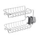 thumbnail image 1 of GOOHOCHY Estante de almacenamiento de grifo de acero inoxidable, organizador de fregadero de doble capa, esponja y desagüe, soporte para paños de cocina, 1 of 8