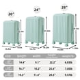thumbnail image 5 of Juuar Luggage Sets 3 Piece, Carry on Luggage with Spinner Wheel, Lightweight Hardside Suitcase with Cup Holder and USB Port, Mint Green, 5 of 28