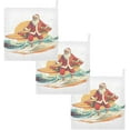 thumbnail image 7 of Dreamtimes 3 PCS Vintage Christmas Santa Claus Baby Muslin Washcloths, Summer Surfing Face Towel Burp Cloths Ultra Soft Absorbent Cotton Bath Wipes Towels for Newborn Boys Girls, 7 of 7