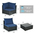 thumbnail image 2 of Patiojoy 7-Piece Patio PE Rattan Sectional Sofa Furniture Set Wicker Sofa Conversation Set Navy, 2 of 5