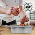 thumbnail image 5 of Ludlz Aluminum Pans Disposable Foil (50 Pack) - Half Size Steam Table Deep Pans - Tin Pans Great for Cooking, Heating, Storing, Prepping Food, 5 of 8