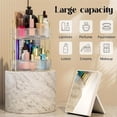 thumbnail image 6 of 2 Tier Space-Saving 360 Rotating Lazy Susan Makeup Organizer For Vanity Bathroom Countertop Skincare Beauty, 6 of 11