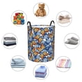 thumbnail image 6 of Daiia Colorful Butterfly1 Round Laundry Basket with Handles Thickened Waterproof Circular hamper,Dirty Clothes Storage Basket for Bedroom,Bathroom,College Dorm-Small, 6 of 8