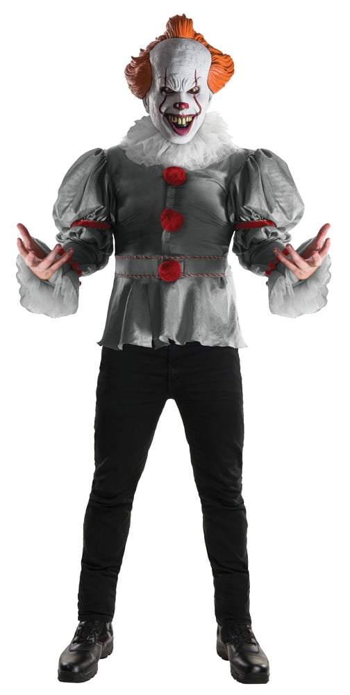 Pennywise IT Clown Joker Fancy Dress Halloween Latex Full Head Costume Zombie 