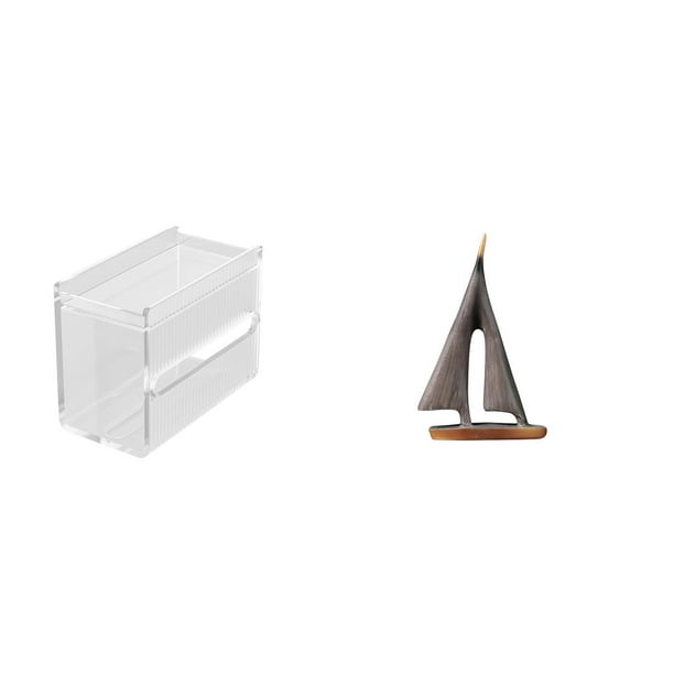 Dispensador De Papel Higiénico Con Forma De Velero Acrílico, Moderno, Para Pared. Soporte Decorativo Con Forma De Barco De Vela. Figura Artística Para Escritorio, Sala De Estar O Hotel.