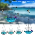 thumbnail image 5 of Leutsin Solar Cascade Hanging Bird Bath Fountain, Outdoor Hanging Bird Bath with with Solars Pump & Glass Bowl, Large Humming Birds Bath for Outdoor Garden Yard Patio Decoration, Purple, 5 of 8