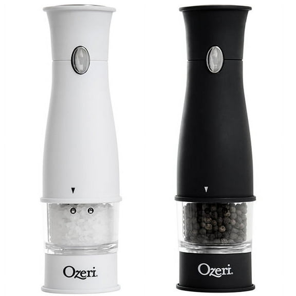 Ozeri Artesio Electric Salt and Pepper Grinder Set BPA-Free Ceramic Burr Mill