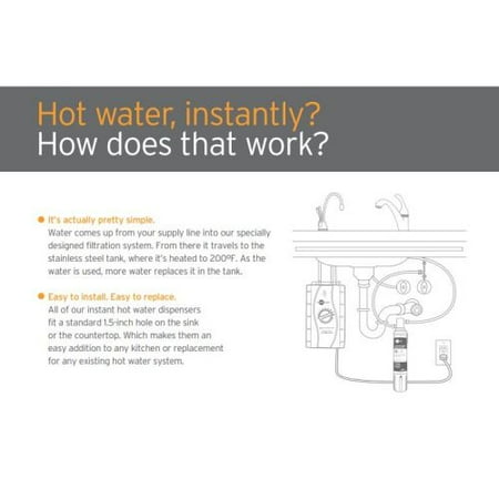 InSinkErator F-HC3300 Instant Hot Water Dispenser, Single Handle Hot and Cold with 5-Year In-Home Warranty - Less Tank