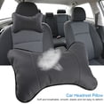 thumbnail image 3 of ZPSHYD Oreiller de Cou de Voiture, 1 appuie-tête de siège de Voiture en Cuir Doux et Respirant, Coussin de Soutien de la tête et du Cou pour chaises de Maison et de Bureau(Gris), 3 of 10