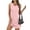 Blush Pink, variant on Women's Slit V Neck Sleeveless Mini Dress with Stretch Fabric 95% Polyester 5% Elastane Great for Day to Night