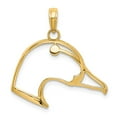 thumbnail image 1 of FB Jewels 14K Yellow Gold Duck Head Pendant Cut Out and Beveled, 1 of 4