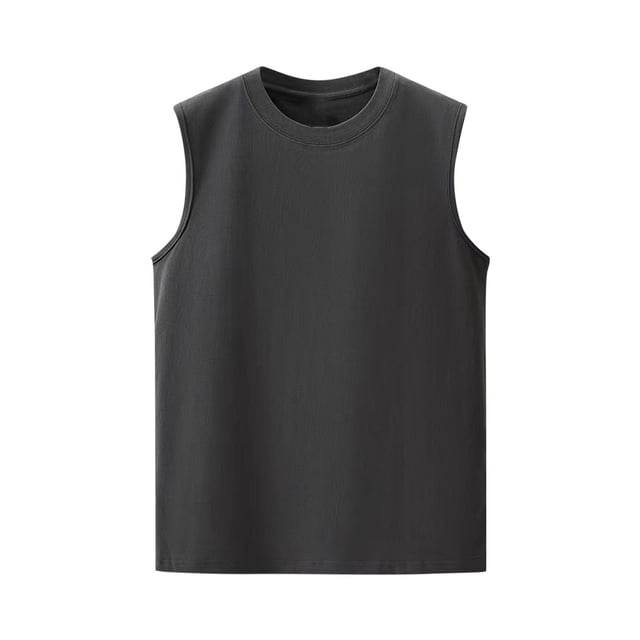 Timegard Débardeurs Hommes Col Rond Sans Manches Course Tee Basique Décontracté Couleur Unie T-Shirts d'Entraînement