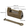 thumbnail image 4 of Advancent Padlock Household Supplies Retro Lock Vintage Locks Cabinets Antique with Chinese Key  Accessories Jewelry Locking Mini Style Type3 NO3 Advancent HA013340-00, 4 of 6