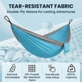 thumbnail image 2 of KOYMISKU Camping Hammock, 440 lbs Lightweight Portable Hammock with Tree Straps & Carry Bag for Hiking Beach Travel, 2 of 8