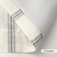 thumbnail image 4 of DriftAway Farmhouse Linen Blend Blackout Valance for Kitchen 14 Inch Length Vertical Striped Printed Lined Rod Pocket Room Darkening Linen Curtain Valance for Living Room 52x14 Inch Gray Valance, 4 of 8