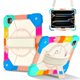 thumbnail image 1 of Funda Resistente a Golpes para iPad Pro 11 2025 / 2024, Funda Protectora de Silicona Anti-caída + Capa de PC con Soporte Giratorio de 360°, Correa para el Hombro, Colorida, 1 of 8