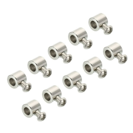 

Uxcell 9x8mm Wire Rope Clips 5mm Single Hole Steel Wire Lock Cable Clamps 10 Pcs
