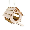thumbnail image 4 of Casa De Comedero De Pájaros De Madera, Caja De Nido Colgante Para Casa De Pájaros De Montaje Diy Para Decoración De Jardín Al Aire Libre Speravity PT002179-00, 4 of 6