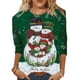 thumbnail image 2 of Camiseta de manga larga con estampado navideño a la moda con estampado de rayas, 2 of 5