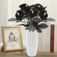 thumbnail image 4 of Rosa artificial, decoración de Halloween con cabeza de calavera para esquejes de flores artificiales de Halloween, muy recomendable, 4 of 7