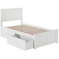 thumbnail image 3 of Leo & Lacey Urban Traditional Hardwood Storage Platform Bed, Twin, White, 3 of 5