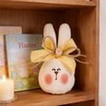 thumbnail image 4 of Easter Fabric Stuffed Bunny Decoration,17x10cm Cotton Plush Rabbit Ornament for Holiday Party and Home Decor,Soft and Safe Festive Accent for Tabletop and Shelf Display(Yellow), 4 of 7