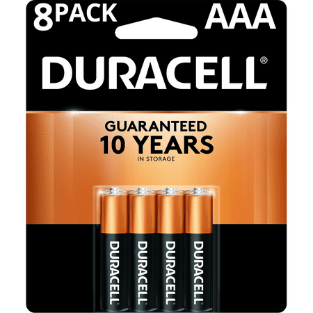 Duracell 1.5V Coppertop Alkaline AAA Batteries 8