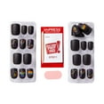 thumbnail image 3 of KISS imPRESS No Glue Needed Press On Nails, Design, loveislove, Black, Short Wider Squoval, 30 Count, 3 of 4