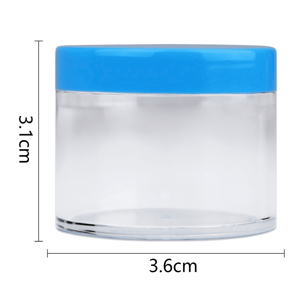 16 Pieces 60 ml/ 2 oz Round Clear Leak Proof Plastic Container