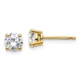 thumbnail image 1 of 14k Yellow Gold 1 Carat Round Lab Grown Diamond Stud Earrings Hidden Category Banner, 1 of 6