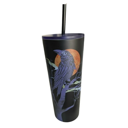 Starbucks Limited Edition Tumbler Halloween Fall Ravens Moon 24oz