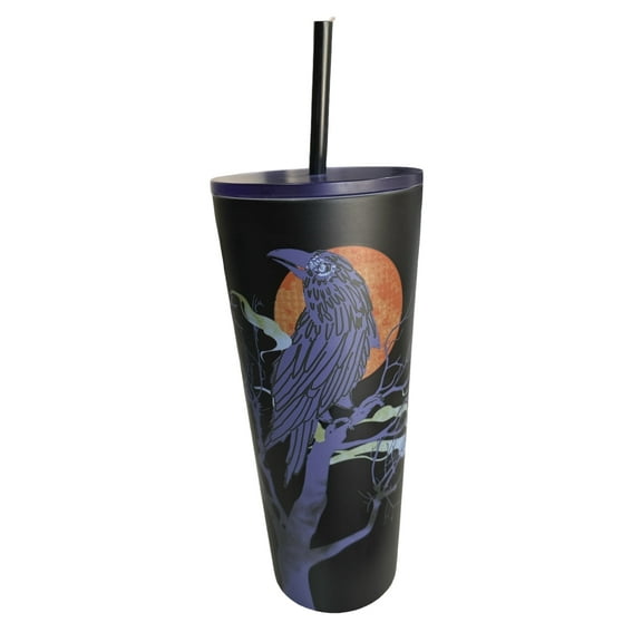 Starbucks Limited Edition Tumbler Halloween Fall Ravens Moon 24oz